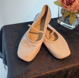 Just Libby Ballet Flats White Leather